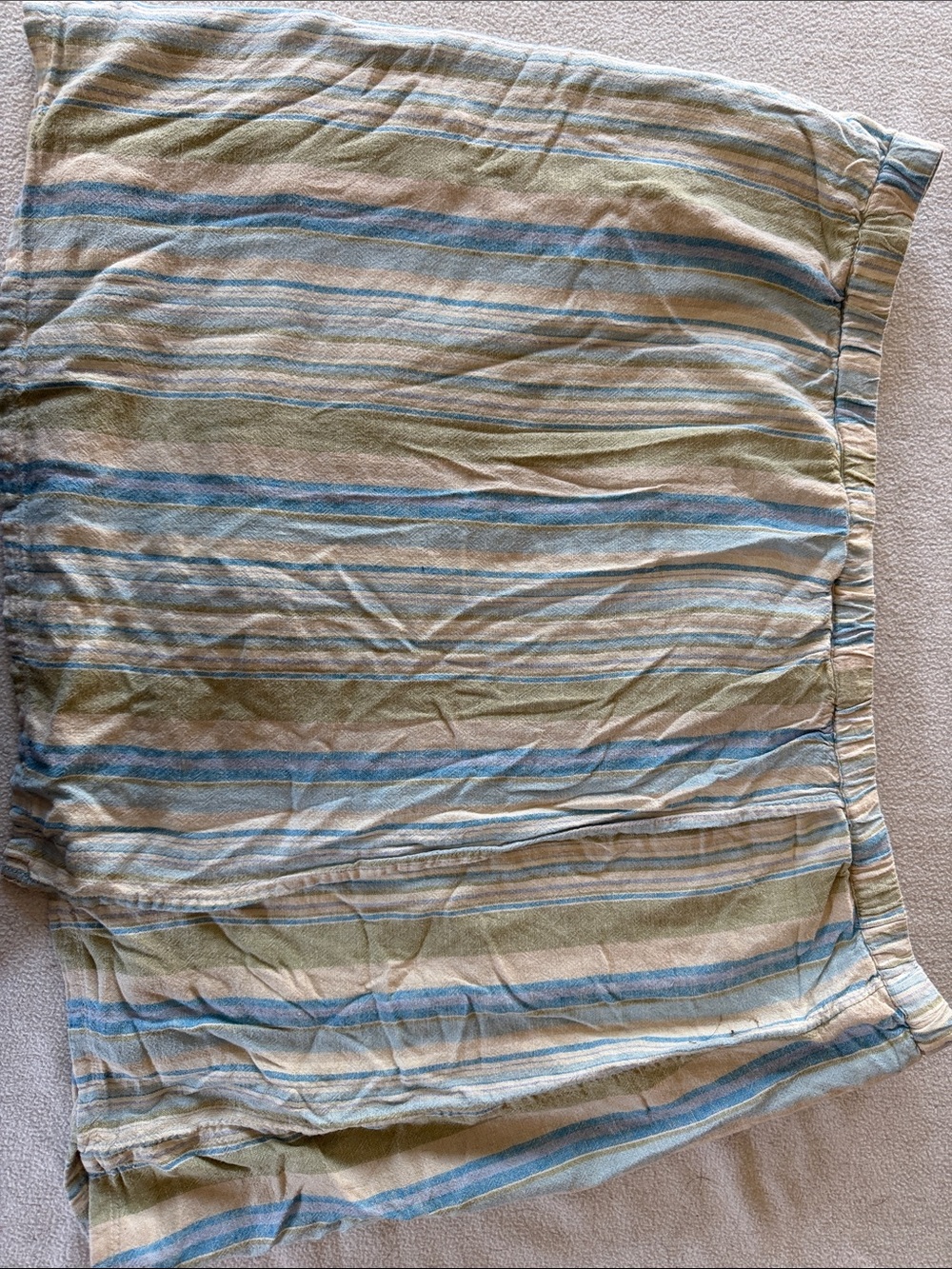 Denim&Co Blue and Tan Striped Women's Skort